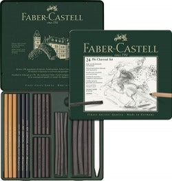 Caja de grafito Pitt Charcoal Faber Castell en caja metálica Imagen principal del producto