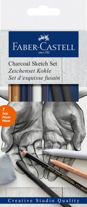 SET INICIACION CARBON CREATIVE STUDIO 7 PIEZAS | 1 UNIDADES | (FABER CASTELL)