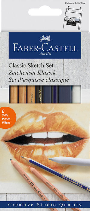 SET INICIACION AL DIBUJO CREATIVE STUDIO 6 PIEZAS | 1 UNIDADES | (FABER CASTELL)