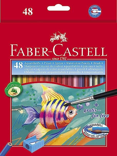 LAPIZ FABER CASTELL ACUARELABLE 48 COLORES SERIE ROJA | 1 UNIDADES | (FABER CASTELL)