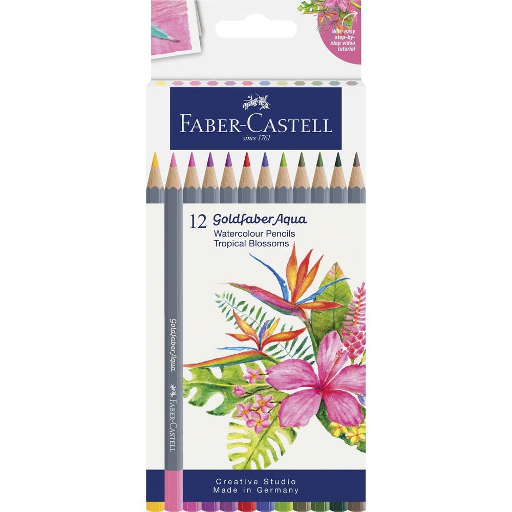 Lápiz Faber Castell Goldfaber Aqua Tropical 12 Colores Imagen principal del producto