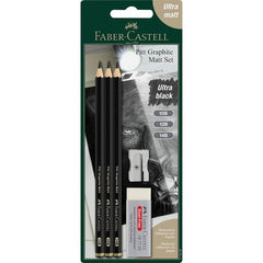 BLISTER LAPIZ FABER CASTELL PITT GRAPHITE MATT 10B 12B 14B | 1 UNIDADES | (FABER CASTELL)