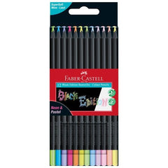 LAPIZ FABER CASTELL BLACK EDITION 12 COLORES PASTEL/NEON | 1 UNIDADES | (FABER CASTELL)