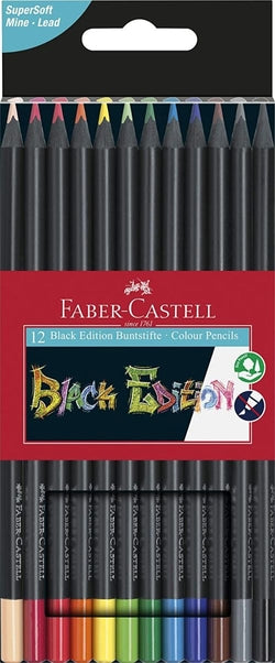 Lápices de colores Faber-Castell Black Edition pack 12