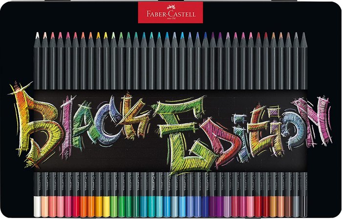 LAPIZ FABER CASTELL BLACK EDITION 36 COLORES BASICOS ESTUCHE | 1 UNIDADES | (FABER CASTELL) Imagen principal del producto