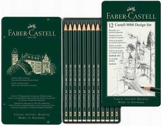 LAPIZ FABER 9000 12 GRADUACIONES ( 5B A 5H ) DISEÑO | 1 UNIDADES | (FABER CASTELL) Imagen principal del producto