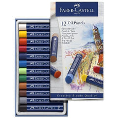 TIZA FABER CASTELL PASTEL GRASOS 12 COLORES SURTIDOS | 1 UNIDADES | (FABER CASTELL)
