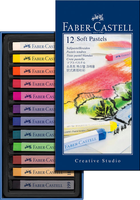 TIZAS PASTEL BLANDO FABER CASTELL 12 COLORES SURTIDOS | 1 UNIDADES | (FABER CASTELL) Imagen principal del producto