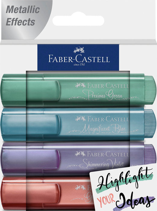 Marcador Faber Textliner 46 Metalico Estuche 4 Colores Surti | Faber Castell | Pack 1 Unidades Imagen principal del producto