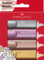 Marcador Faber Textliner 46 Metallic Blister 4 Colores | Faber Castell | Pack 1 Unidades