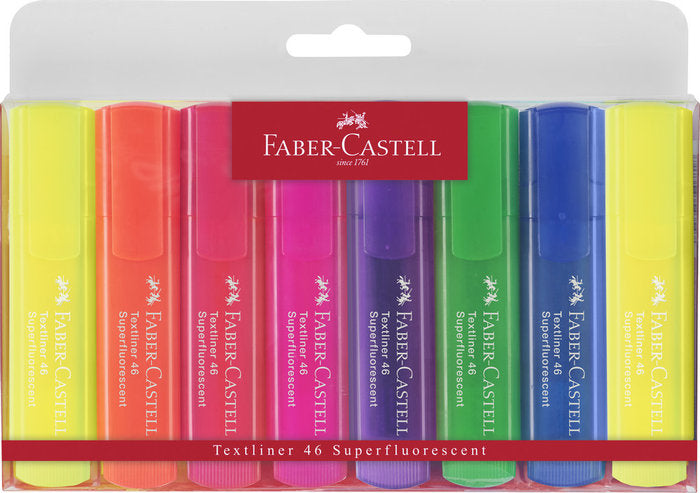Marcador Textliner 46 Superfluorescentes 8 Colores Surtidos | Faber Castell | Pack 1 Unidades Imagen principal del producto