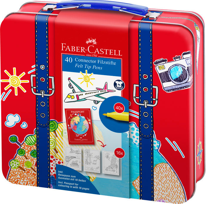 Rotulador Faber Connector Maletin Viaje 40 Colores Surtidos | Faber Castell | Pack 1 Unidades Imagen principal del producto