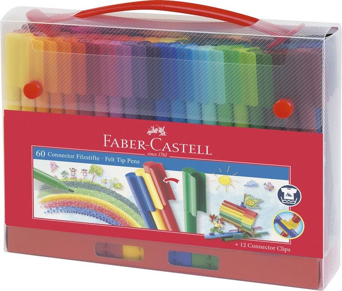 Rotulador Connector Maletin 60 Colores Surtidos | Faber Castell | Pack 1 Unidades Imagen principal del producto