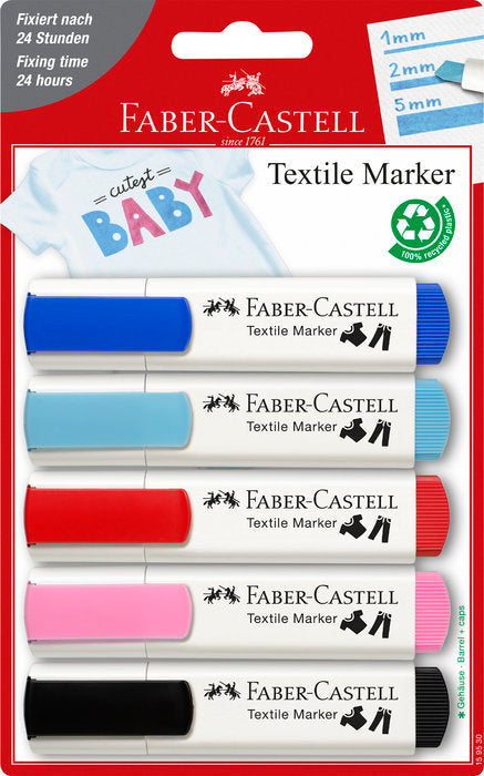 Marcadores Faber Textil Blister 5 Colores Baby-party Faber Castell Imagen principal del producto