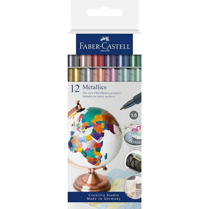 Rotulador Faber Castell Creative Studio 12 Colores Metalizad | Faber Castell | Pack 1 Unidades Imagen principal del producto
