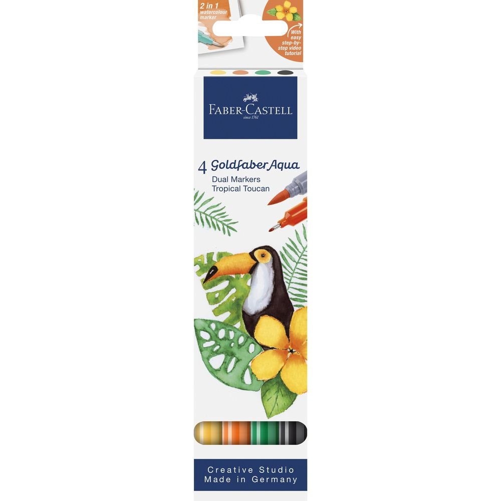 Rotulador Faber Castell Goldfaber Aqua Dual Tropical Toucan