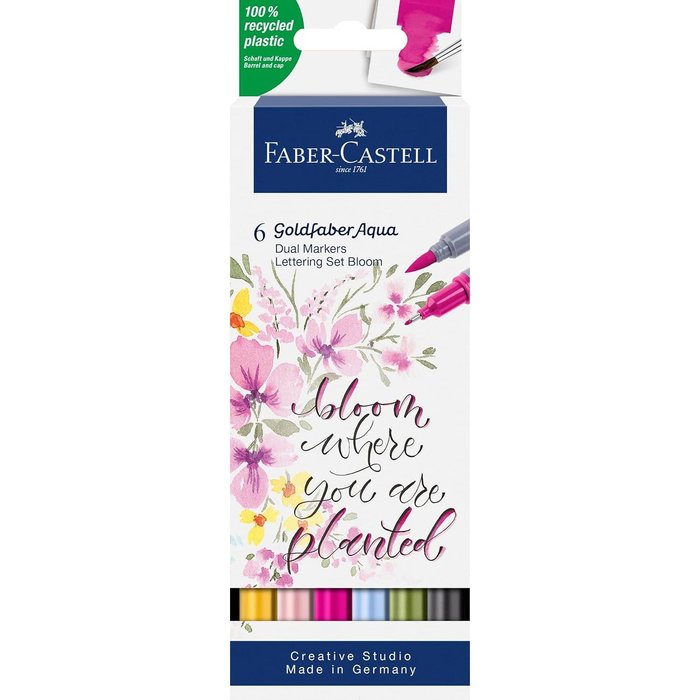 Rotulador Goldfaber Aqua Estuche 6 Colores Lettering Faber Castell Imagen principal del producto