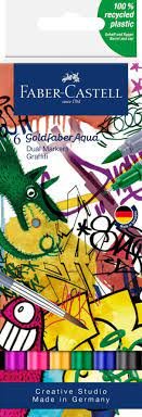Rotulador Faber Goldfaber Aqua Estuche 6 Colores Graffiti | Faber Castell | Pack 1 Unidades Imagen principal del producto