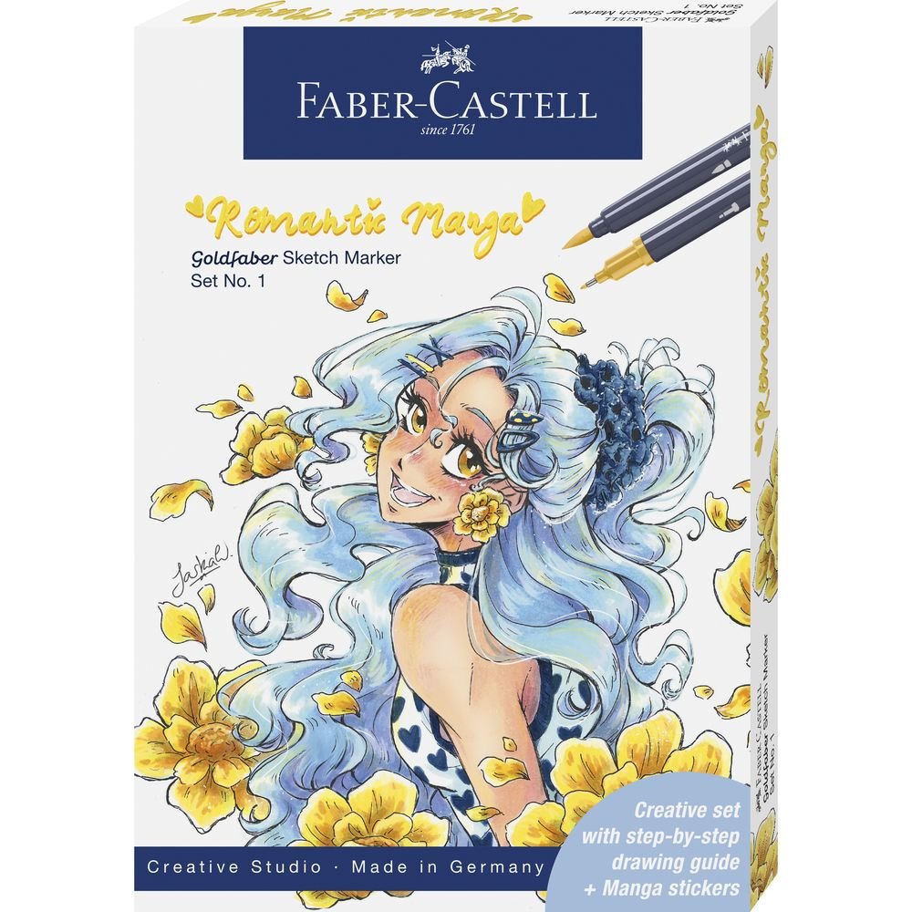 Set Faber Castell Sketch Marker Romantic Manga Gold Nº1 Imagen principal del producto