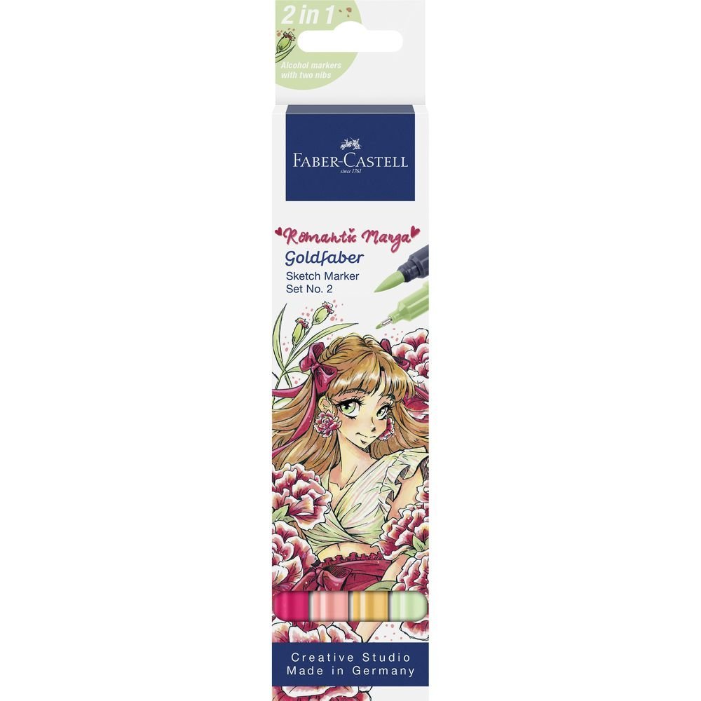 Set Faber Castell Sketch Marker Romantic Manga Gold Nº2 Imagen principal del producto