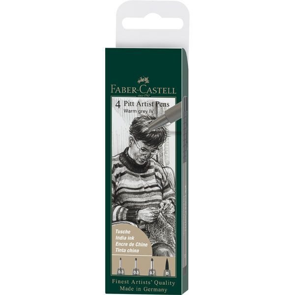 Rotulador Faber Pitt Gris Estuche 4 Graduaciones Diferentes | Faber Castell | Pack 1 Unidades Imagen principal del producto