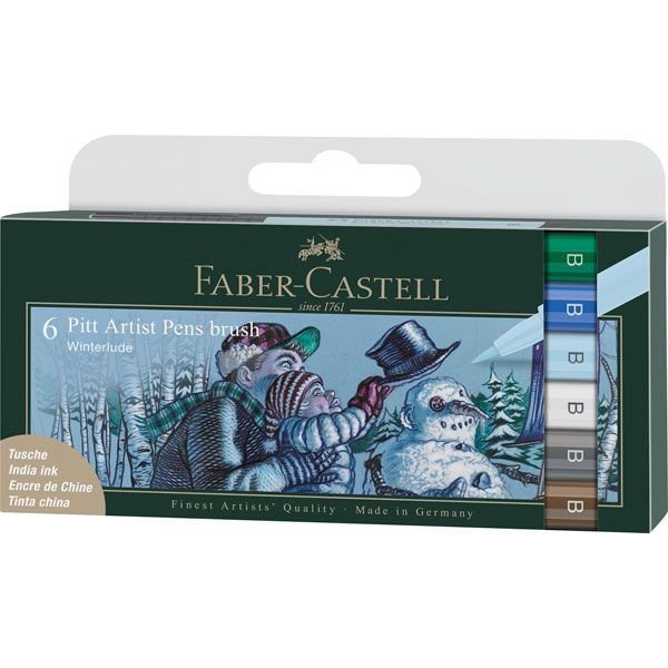 Rotulador Faber Pitt Artist Pen Brush 6 Colores Invierno