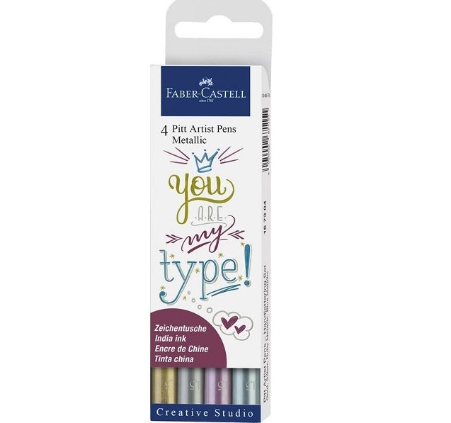 SET 4 ROTULADORES FABER CASTEL PITT METALLIC | 1 UNIDADES | (FABER CASTELL) Imagen principal del producto