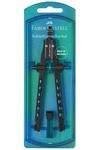 COMPAS FABER CASTELL AJUSTE RAPIDO FACTORY AZUL PERLADO | 1 UNIDADES | (FABER CASTELL)