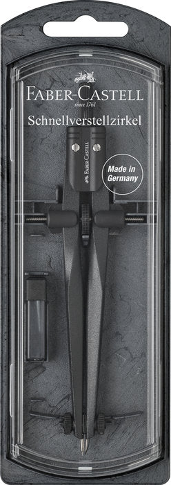 COMPAS FABER CASTELL AJUSTE RAPIDO STREAM PIEDRA NEGRA | 1 UNIDADES | (FABER CASTELL) Imagen principal del producto