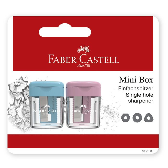 BLISTER 2 AFILALAPICES FABER MINI BOX | 2 UNIDADES | (FABER CASTELL)