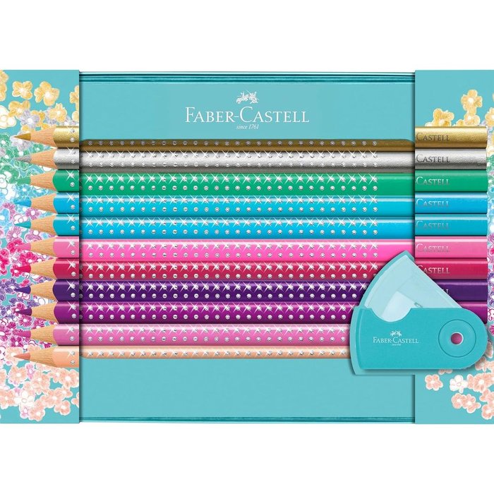 SET LAPIZ FABER CASTELL SPARKLE 20 COLORES + AFILALAPIZ | FABER CASTELL | 1 UNIDAD | 4005402016419 Imagen principal del producto