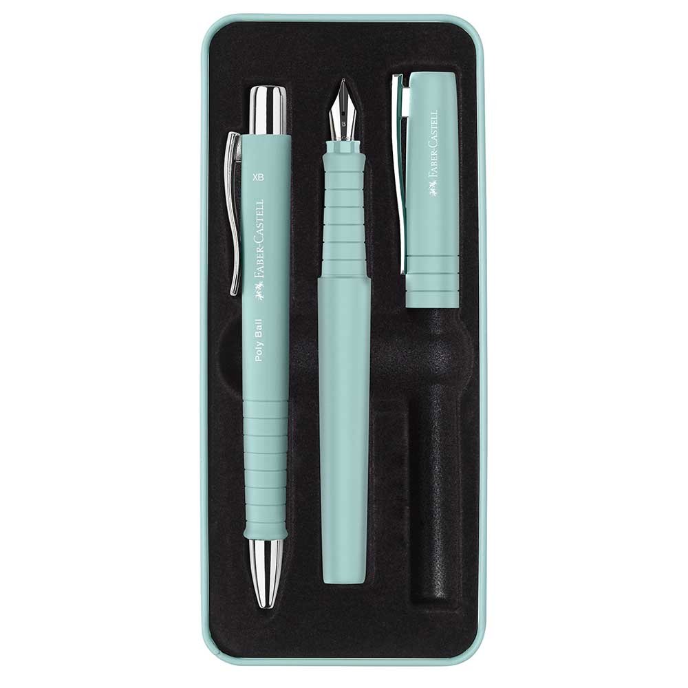 Juego de Bolígrafo y Pluma Faber Castell Azul Caribe Imagen principal del producto