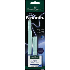 PLUMA ESTILOGRAFICA FABER POLY PEN B + 6 CART, AZUL SURTIDO | 1 UNIDADES | (FABER CASTELL)
