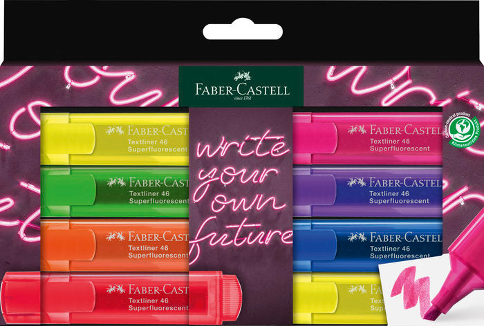 Marcador Faber Castell 1546 8 Colores Fluor Generacion Z | Faber Castell | Pack 1 Unidades Imagen principal del producto