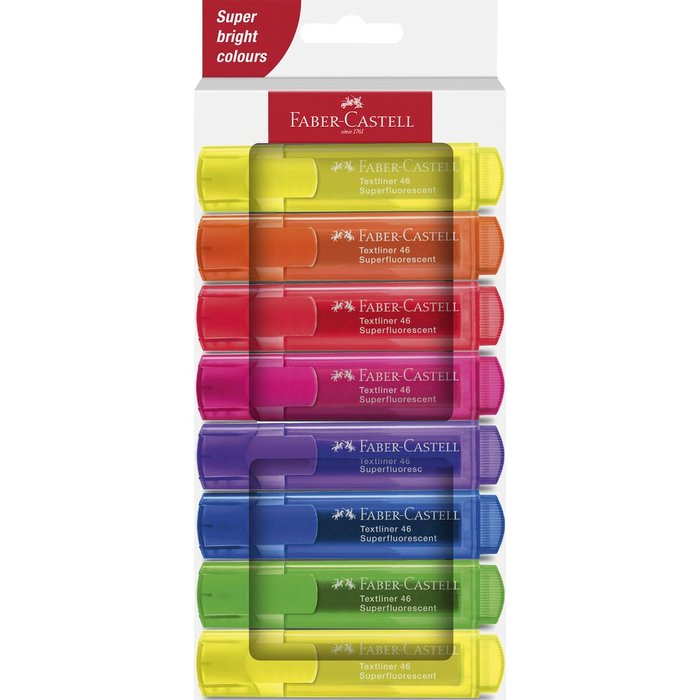 Marcador Faber Castell Textliner 46 8 Colores Surtido | Faber Castell | Pack 1 Unidades Imagen principal del producto