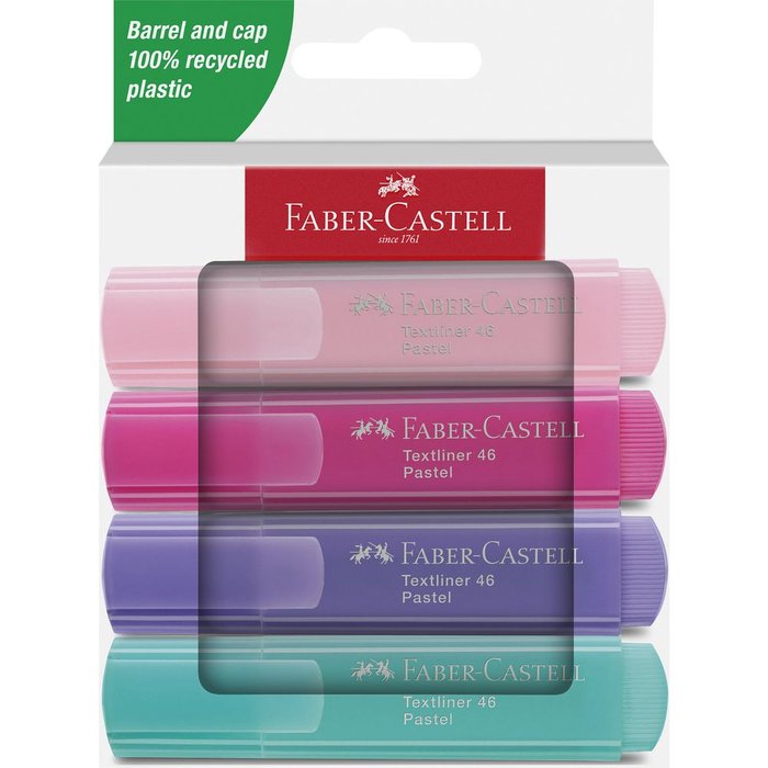 Marcador Faber Castell Textliner 46 4 Colores Pastel Surtid | Faber Castell | Pack 1 Unidades Imagen principal del producto