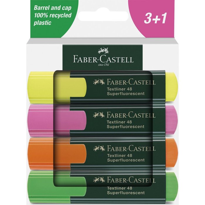 Estuche 3+1 Marcador Textliner 48 Colores Surtidos Imagen principal del producto