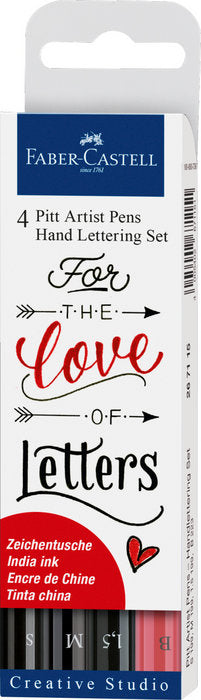 Set 4 Rotuladores Pincel Faber Castell Pitt Hand Lettering | Faber Castell | Pack 1 Unidades Imagen principal del producto