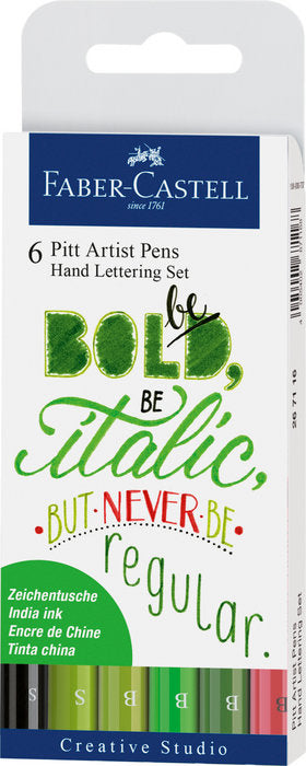 Set 6 rotuladores Pincel Faber Castell Pitt Hand Lettering Faber Castell Imagen principal del producto
