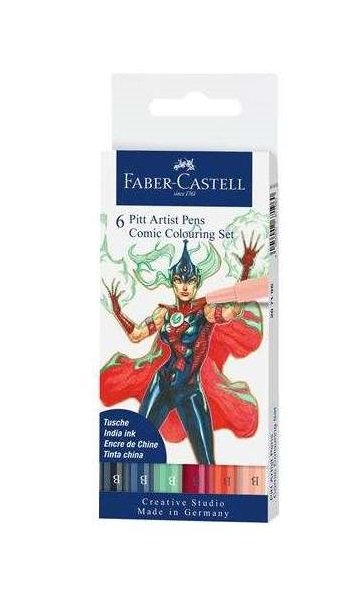 SET 6 ROTULADOR FABER CASTELL ARTIST PENS COMIC COLOR | 1 UNIDADES | (FABER CASTELL) Imagen principal del producto