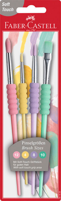 BLISTER 4 PINCEL FABER CASTELL COLORES PASTEL | 1 UNIDADES | (FABER CASTELL) Imagen principal del producto
