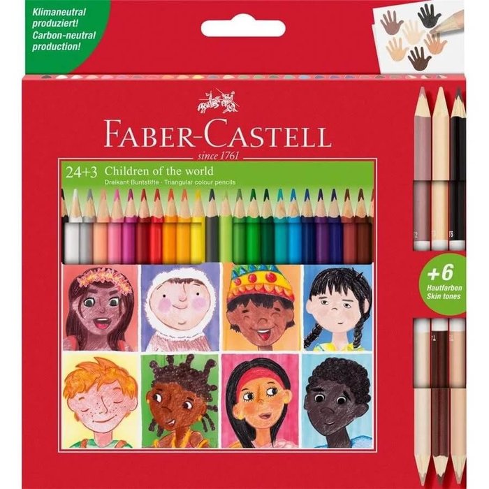 LAPIZ FABER CASTELL 24 COLORES SURTIDOS + 3 BICOLORES | 1 UNIDADES | (FABER CASTELL) Imagen principal del producto