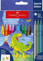 Rotulador Faber 10+3 Colores Surtido Edicion Dinosaurio | Faber Castell | Pack 1 Unidades