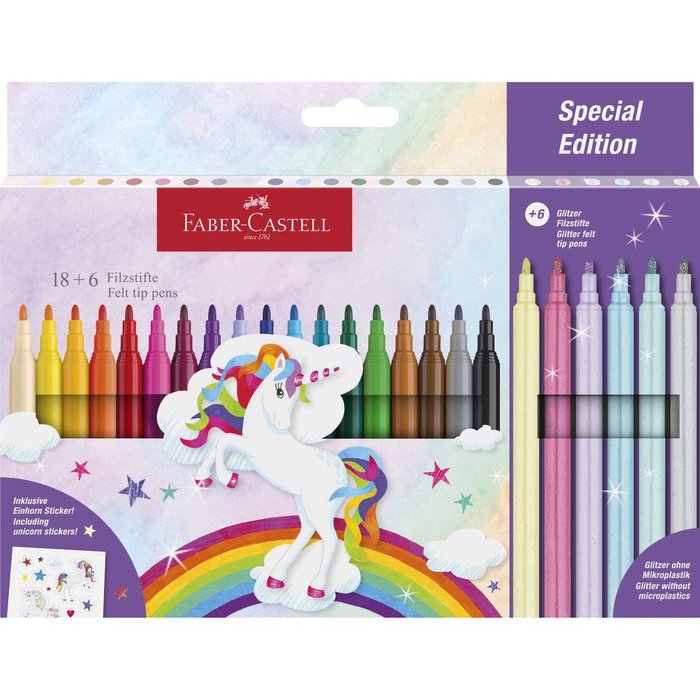 Rotulador Faber Castell Unicornio 24 Colores Surtidos | Faber Castell | Pack 1 Unidades