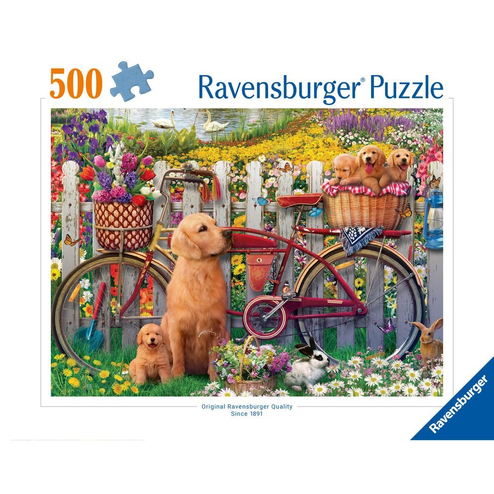 Puzzle 500 Piezas Amigos Peludos en el Jardín Ravensburger Imagen principal del producto