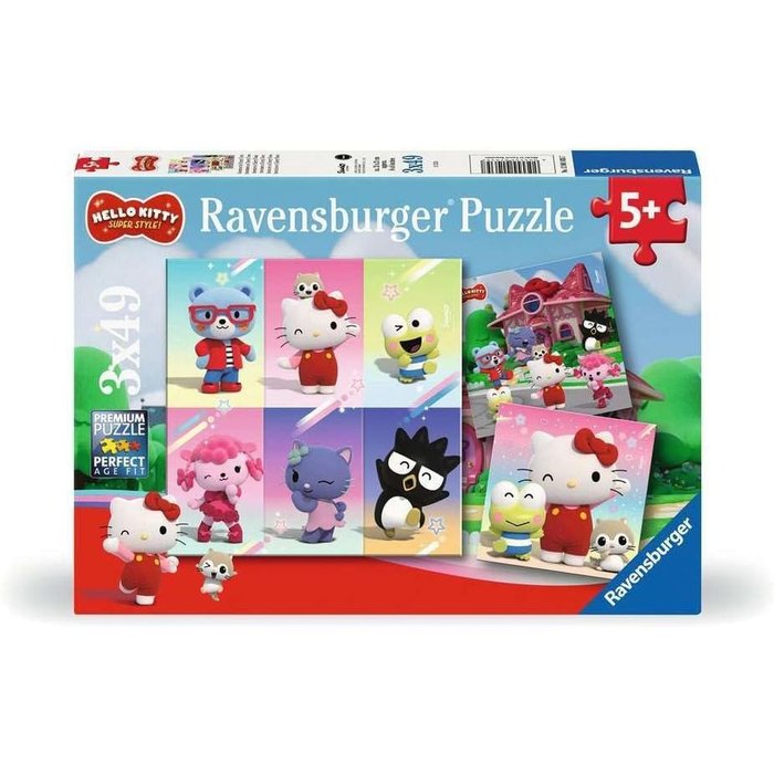 PUZZLE 3 X 49 PIEZAS HELLO KITTY | RAVENSBURGER PUZZLES | 1 UNIDAD | 4005555010357 Imagen principal del producto