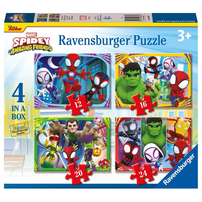 Puzzle 4 en 1 Spidey Ravensburger 10, 12, 14, 16 Piezas Imagen principal del producto