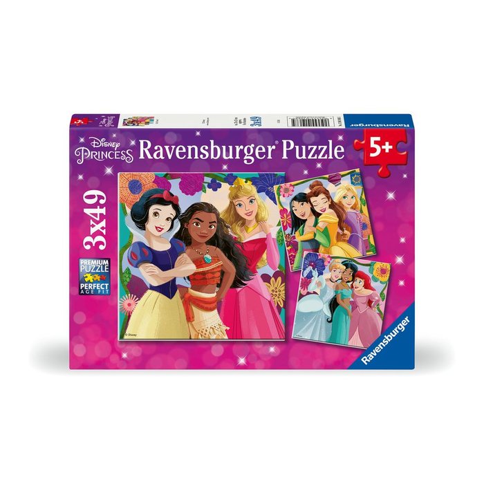 PUZZLE 3X49 PIEZAS DISNEY PRINCESS | RAVENSBURGER PUZZLES | 1 UNIDAD | 4005555010685 Imagen principal del producto
