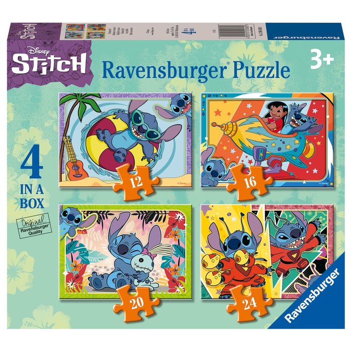 PUZZLE 4 EN 1 STITCH 10, 12, 14, 16 PIEZAS | RAVENSBURGER PUZZLES | 1 UNIDAD | 4005555010692 Imagen principal del producto