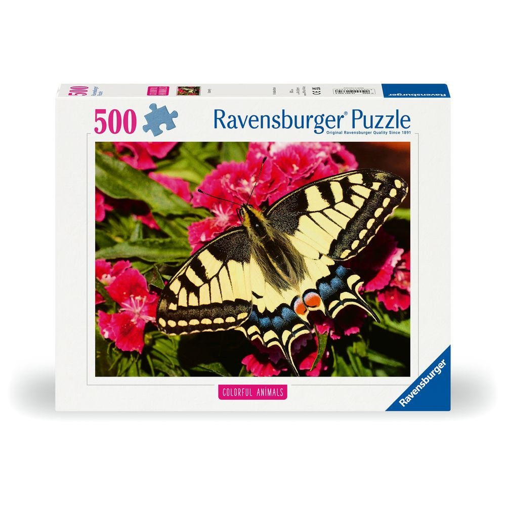 PUZZLE 500 PIEZAS COLORFUL ANIMALS MARIPOSA | RAVENSBURGER PUZZLES | 1 UNIDAD | 4005555013358 Imagen principal del producto